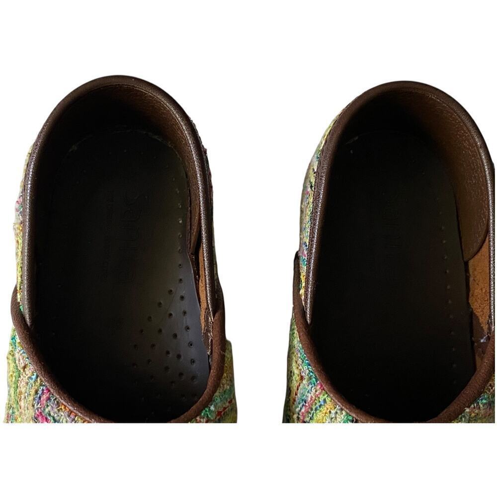 Sanita Clogs Womens Colorful Zig Leather Slip-Ons Size EU 35 US4 Nurse Shoes - Picture 8 of 11